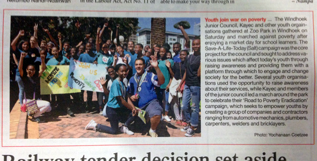 From page 3 of The Namibian, 14 March.